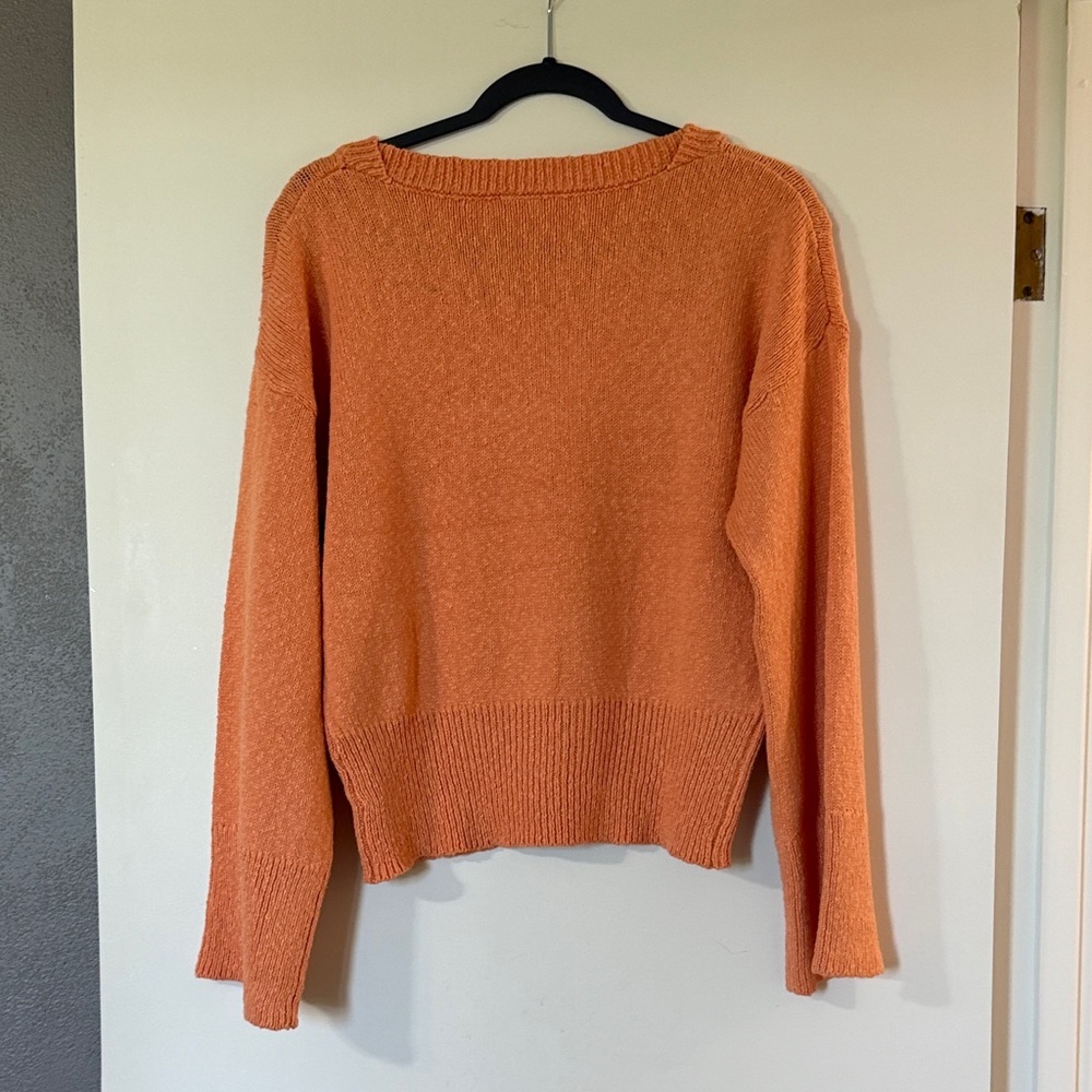 Hem & Thread Apricot Orange Crewneck Sweater - Picture 7 of 10